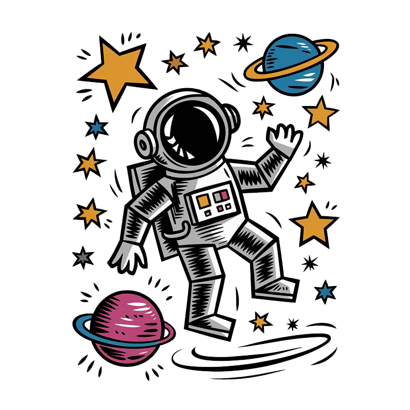 Astronaut Pattern Top