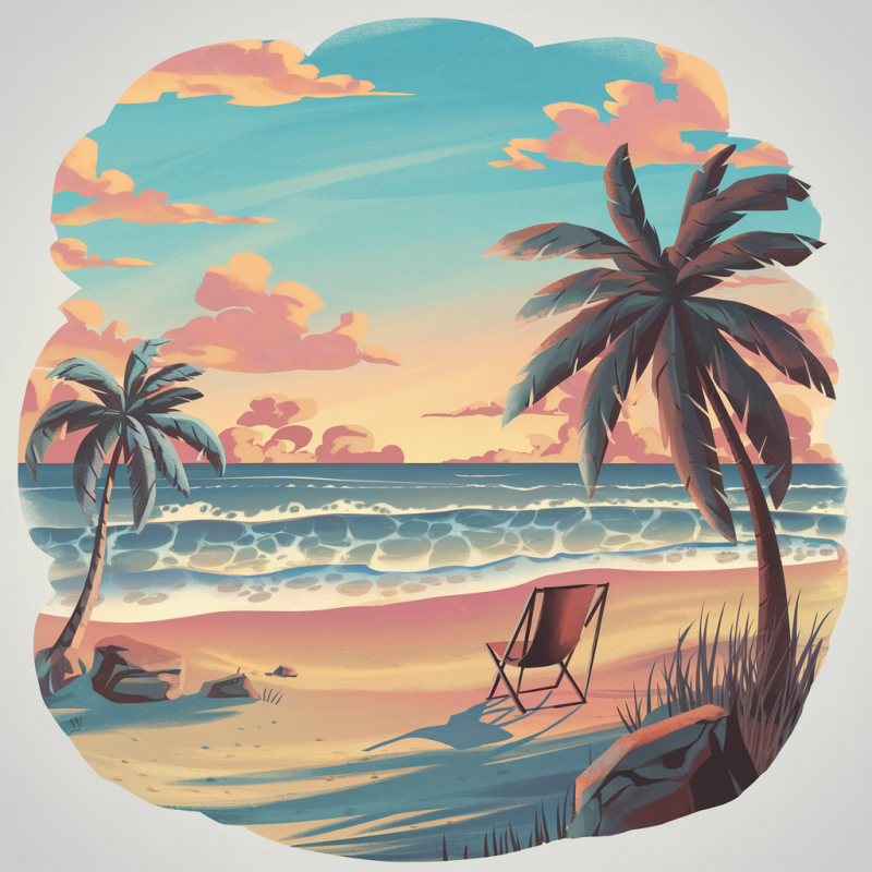 Beach Paradise Graphic T-Shirt