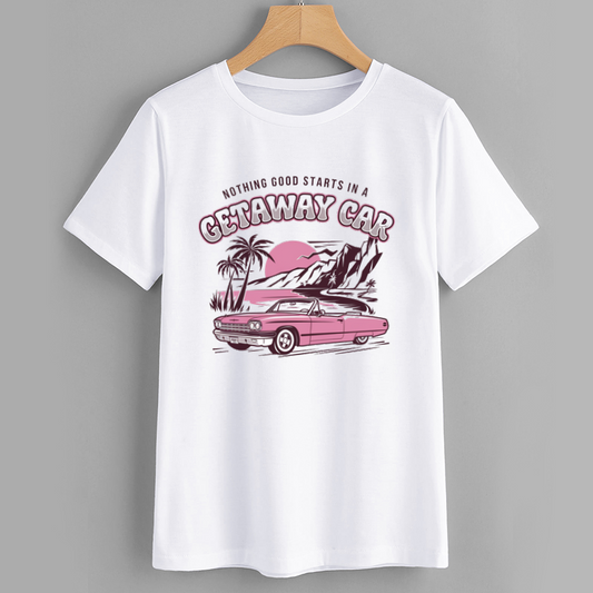 Retro Getaway Car Graphic T-Shirt for Trendy Outfits