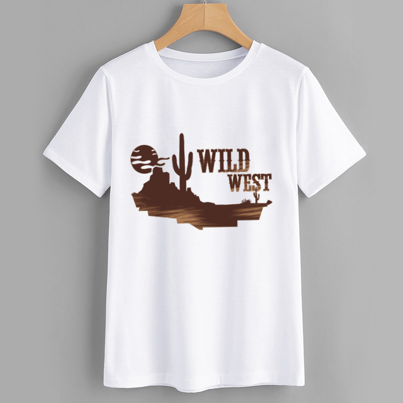 Wild West Cactus Graphic T-Shirt
