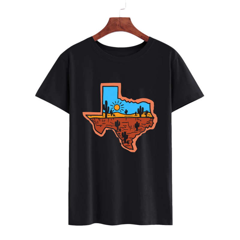 Texas Desert Scene Graphic T-Shirt