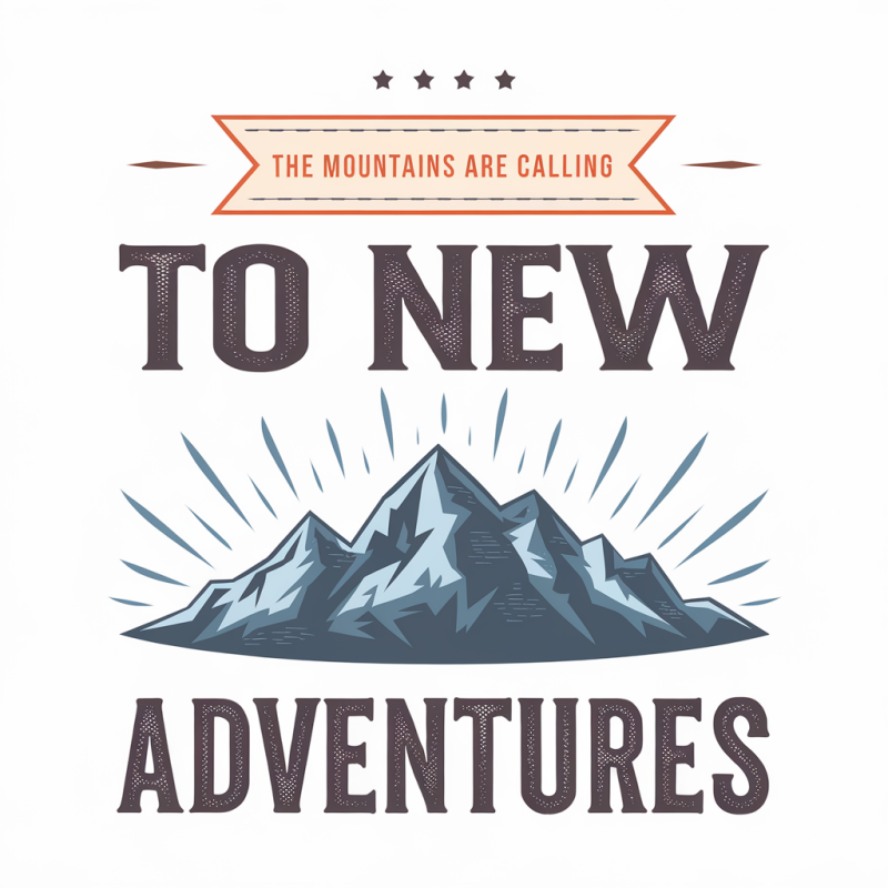 Adventure Mountain Cotton T-Shirt Casual Outdoor