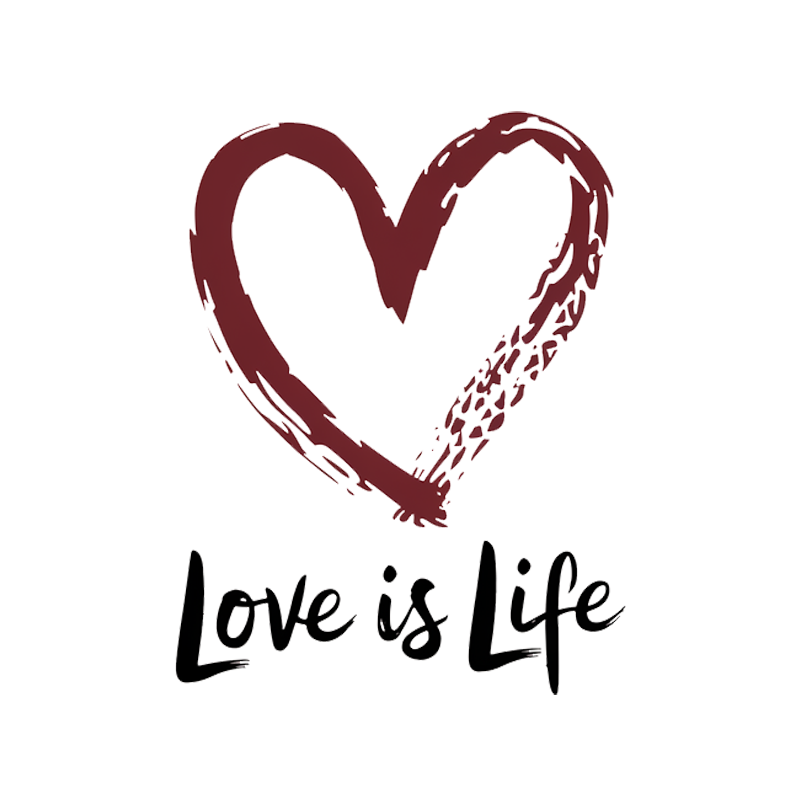 Casual Pattern Top Love is Life T-shirt