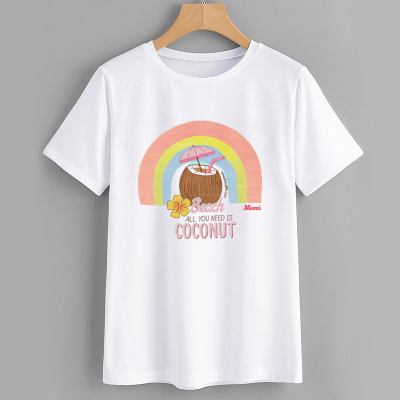 Beach Coconut Graphic Tee - Summer Fun T-Shirt