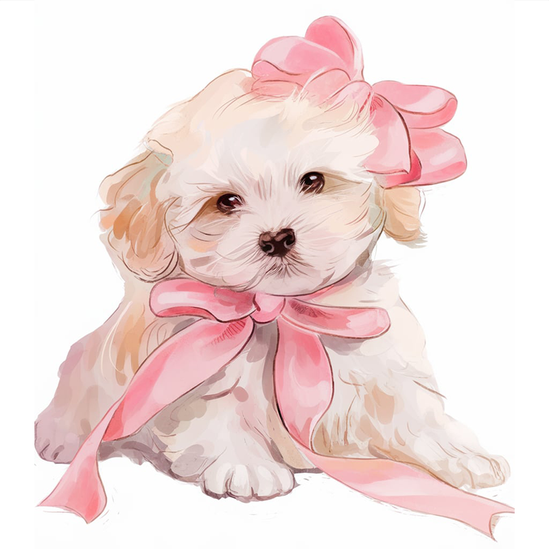 Puppy Graphic Print Casual T-Shirt
