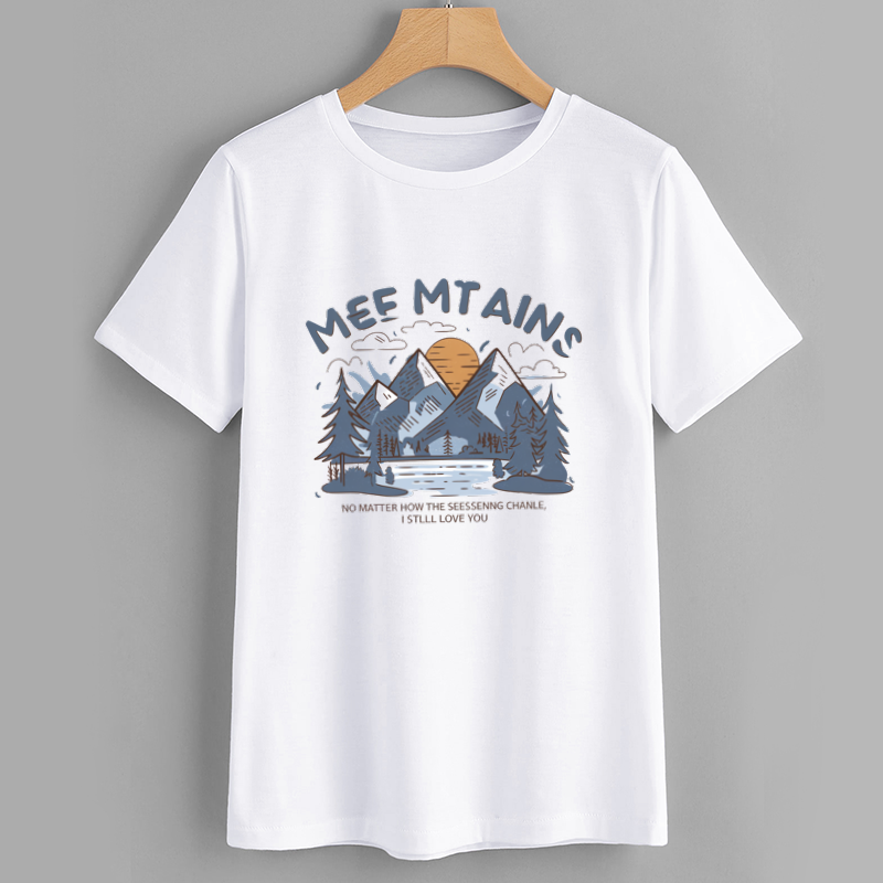 MEET MOUNTAINS Graphic T-Shirt for Nature Enthusiasts