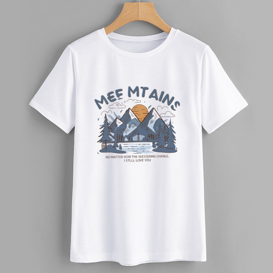MEET MOUNTAINS Graphic T-Shirt for Nature Enthusiasts