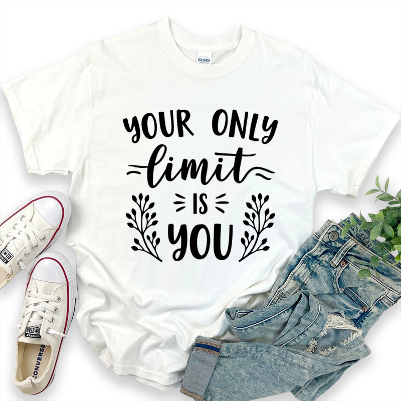Bible Quote 'Your Only Limit Is You' Graphic Print Casual T-Shirt