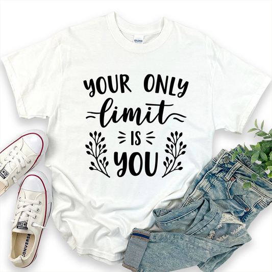 Bible Quote 'Your Only Limit Is You' Graphic Print Casual T-Shirt