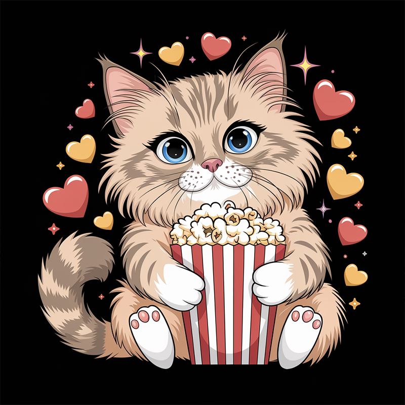Cat Pattern T-Shirt