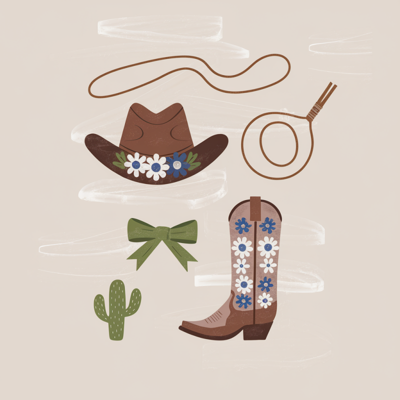Floral Cowboy Graphic T-Shirt