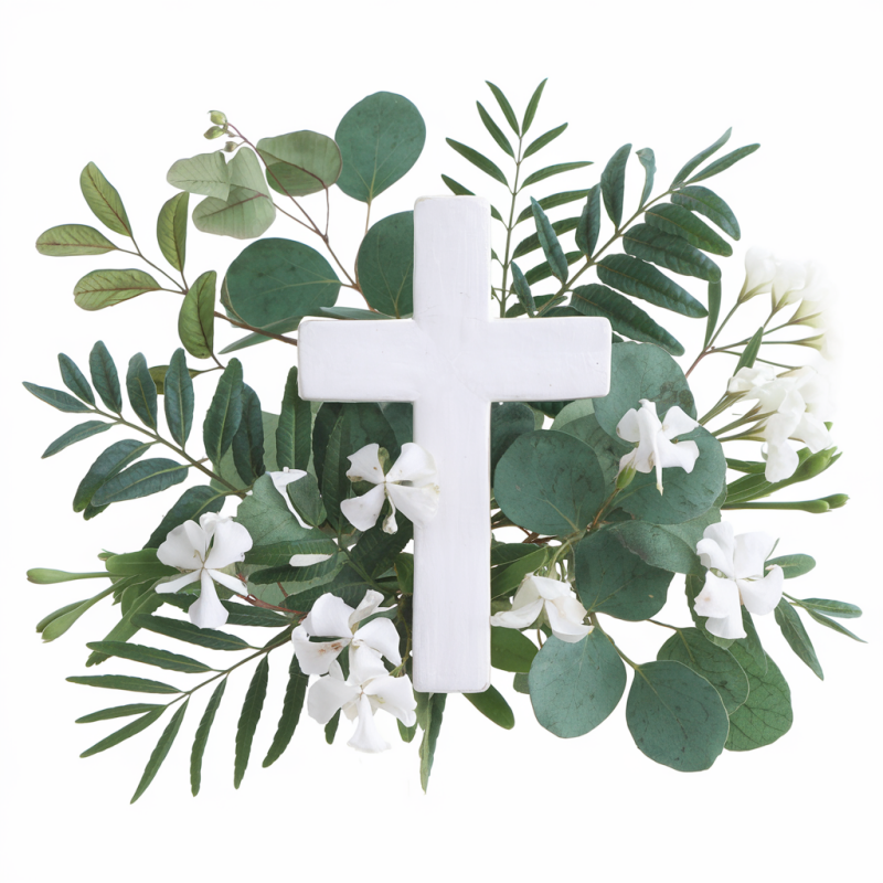 Christian Floral Cross Graphic T-Shirt