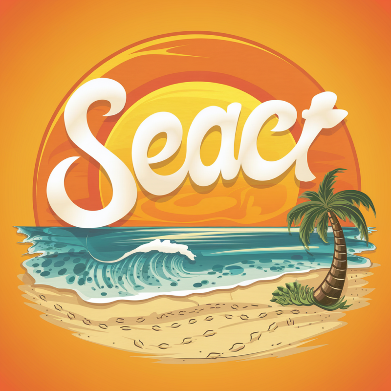 Seact Beach Graphic T-Shirt