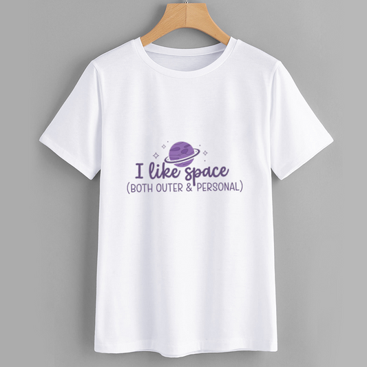 Space Planet Cotton Graphic T-Shirt