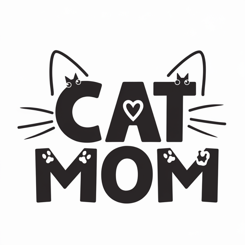 Cat Mom Cute Graphic Tee