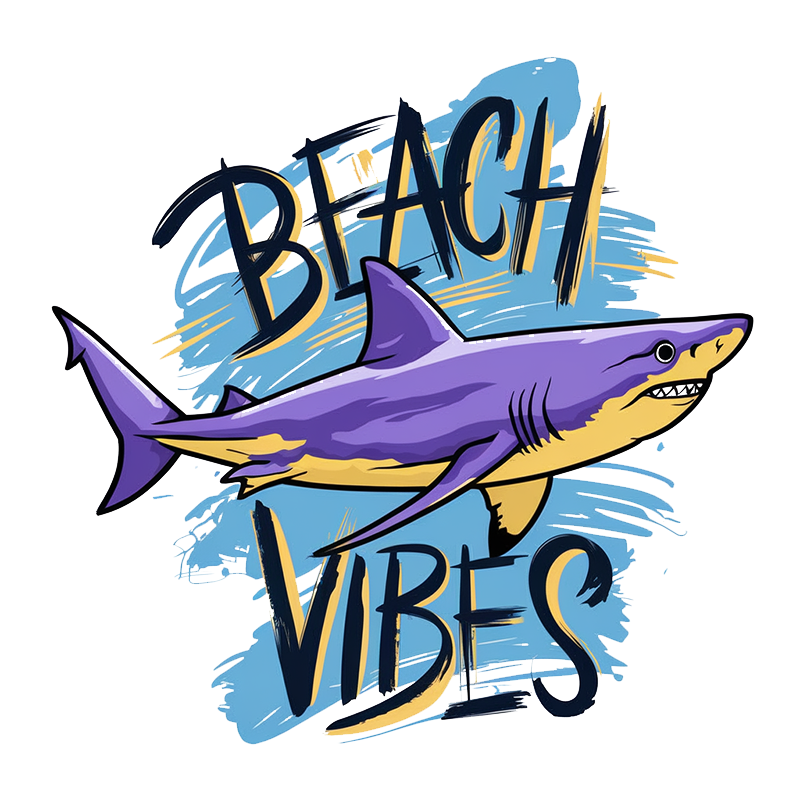 Casual Shark Graphic Top