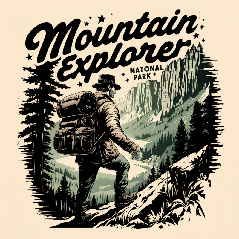 Mountain Explorer Vintage Graphic T-shirt