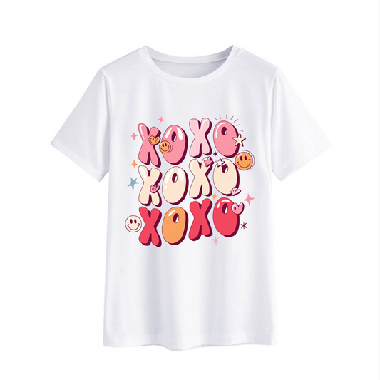 XOXO Smiley Graphic T-Shirt for Trendy Casual Wear