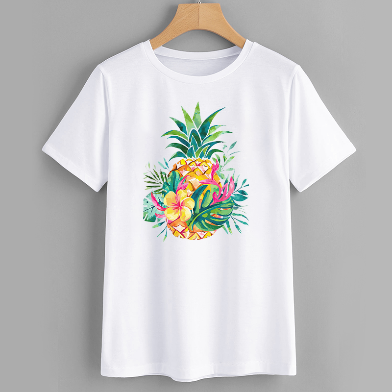 Tropical Pineapple Graphic Tee - Fun Summer T-Shirt