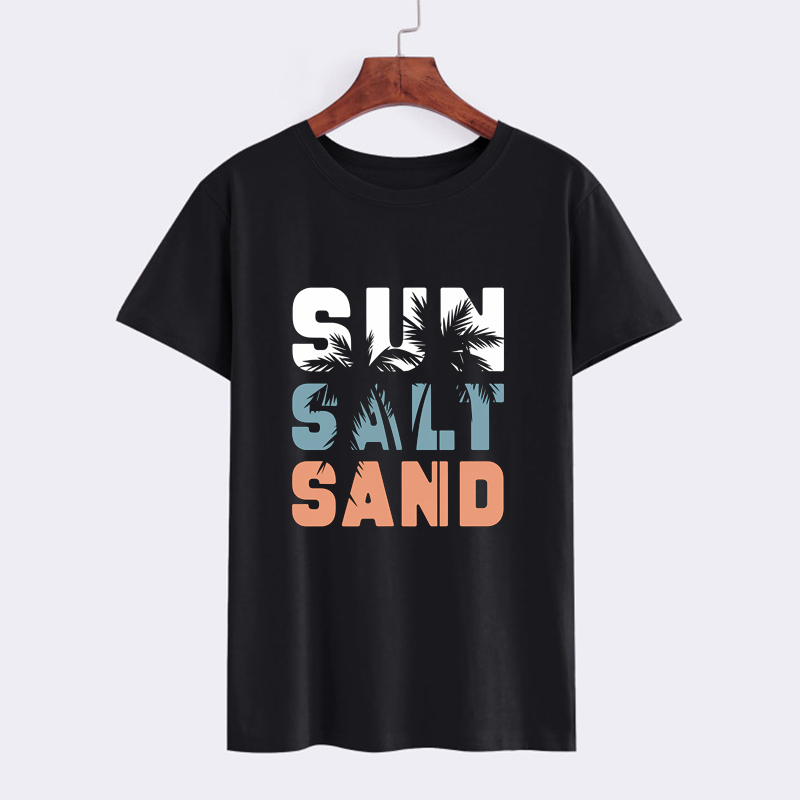 SUN SALT SAND Graphic T-Shirt - Beach Vibes Casual Wear