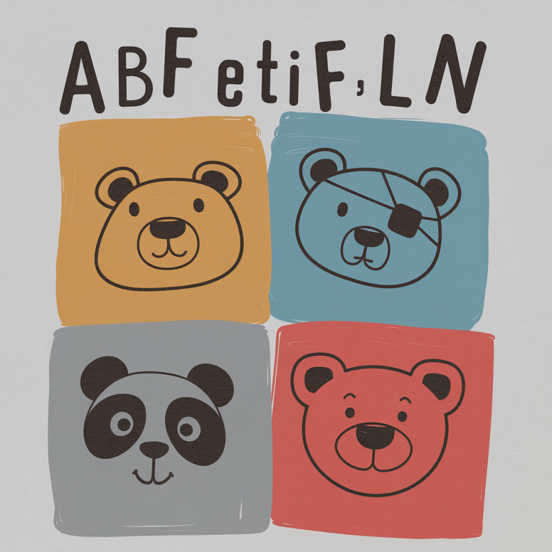 Cute Cartoon Bear Graphic T-Shirt for Kids