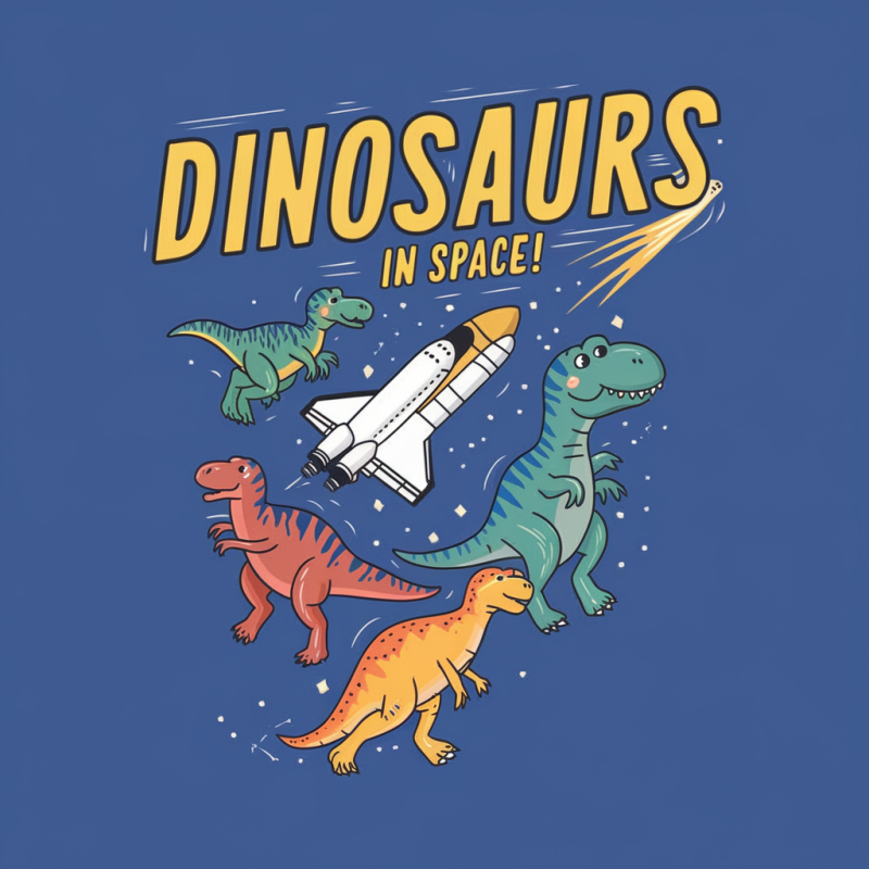Dinosaurs in Space T-Shirt