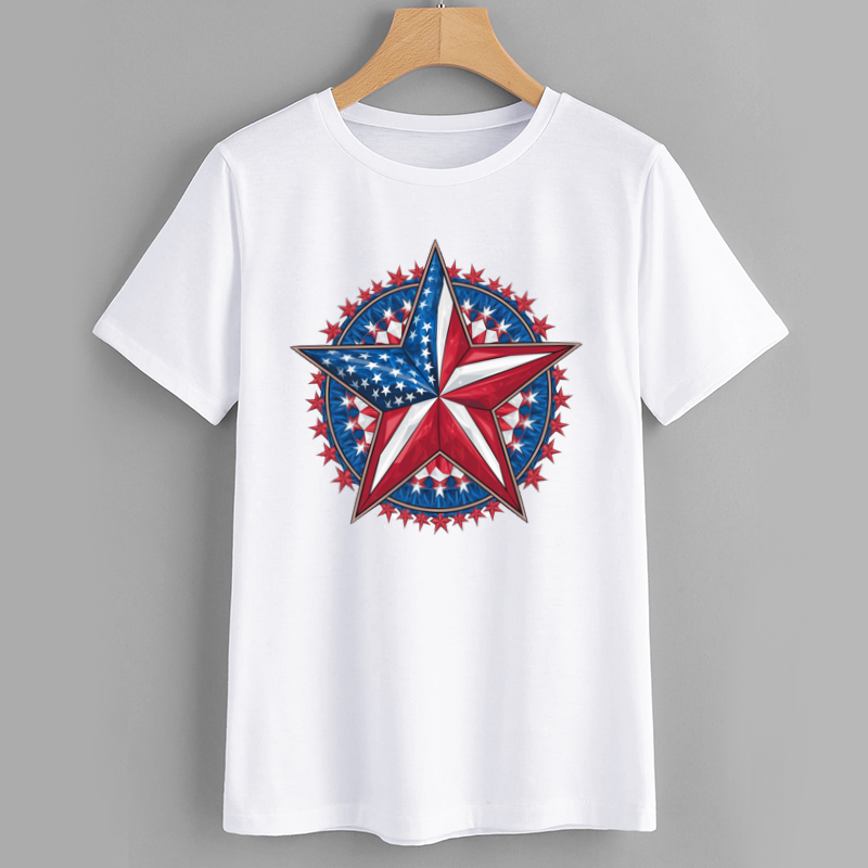 Patriotic Star Graphic T-Shirt