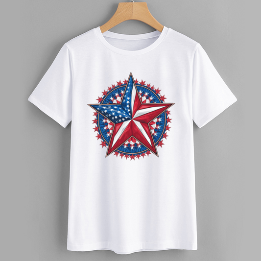 Patriotic Star Graphic T-Shirt