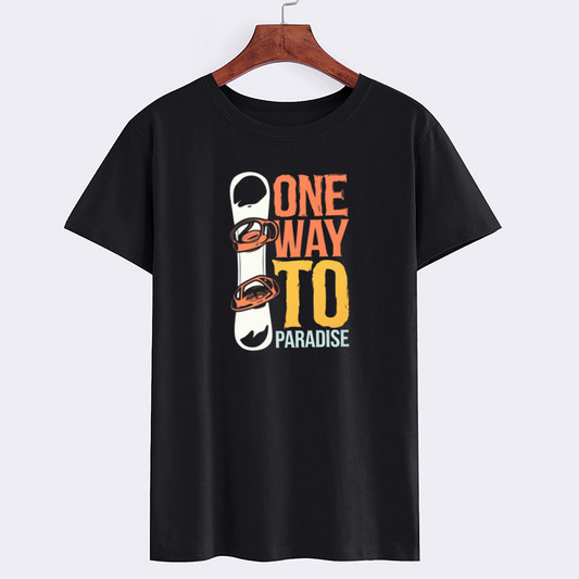 One Way To Paradise Snowboard Graphic T-Shirt