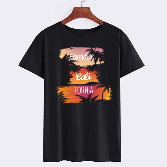 Sunset California Graphic Cotton T-Shirt