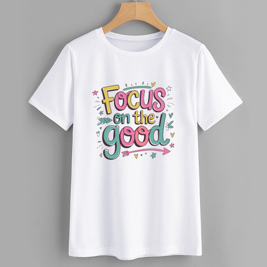 Focus on the Good Cotton Graphic T-Shirt