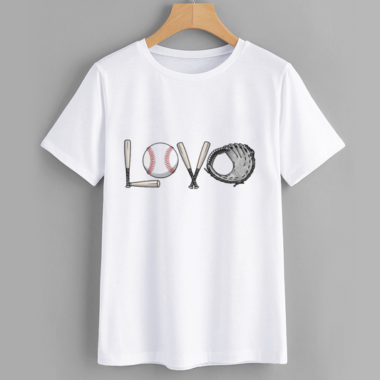 LOVO Baseball Graphic Cotton T-Shirt