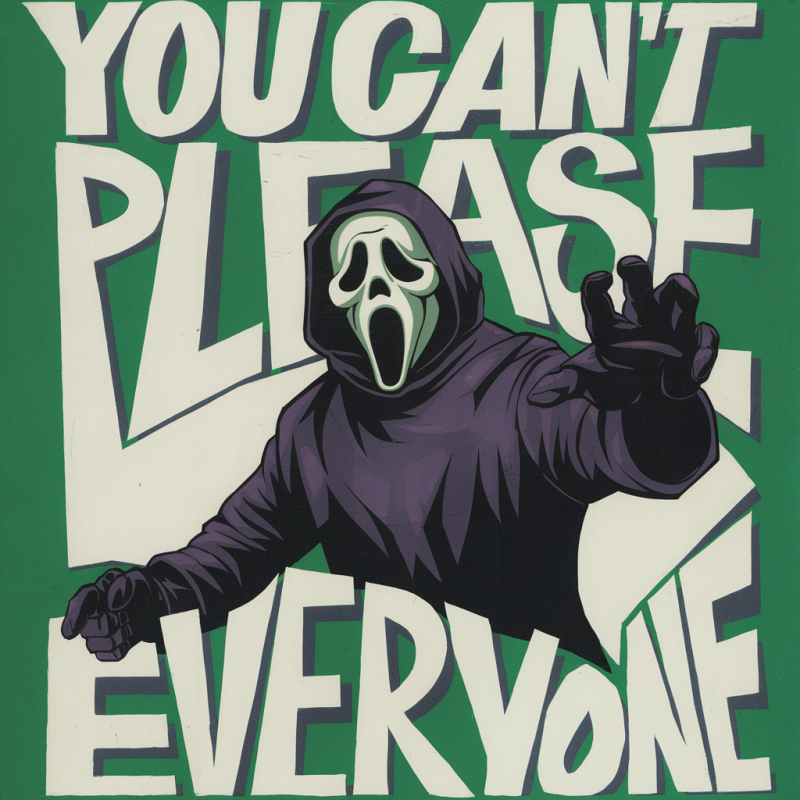 Scream Mask Graphic T-Shirt - You Can't Please Everyone