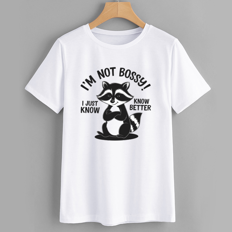 Funny Raccoon I’m Not Bossy T-Shirt