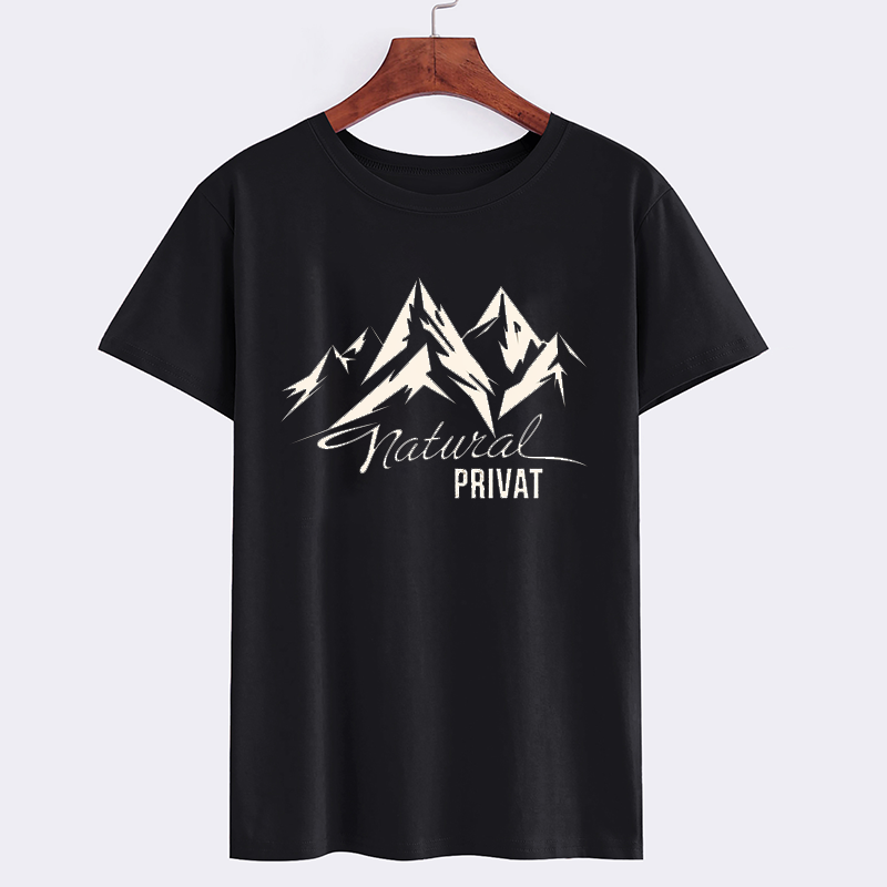 Natural Mountain Graphic Black T-Shirt