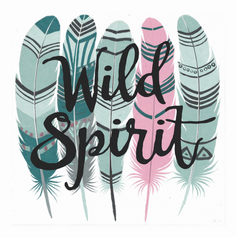 Wild Spirit Feather Graphic T-Shirt