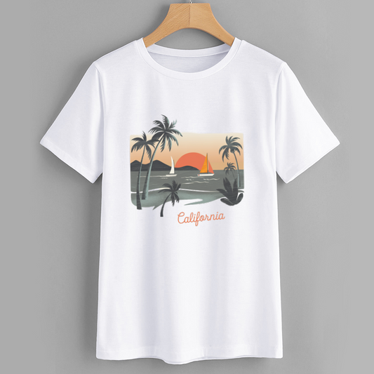 California Sunset Graphic T-Shirt