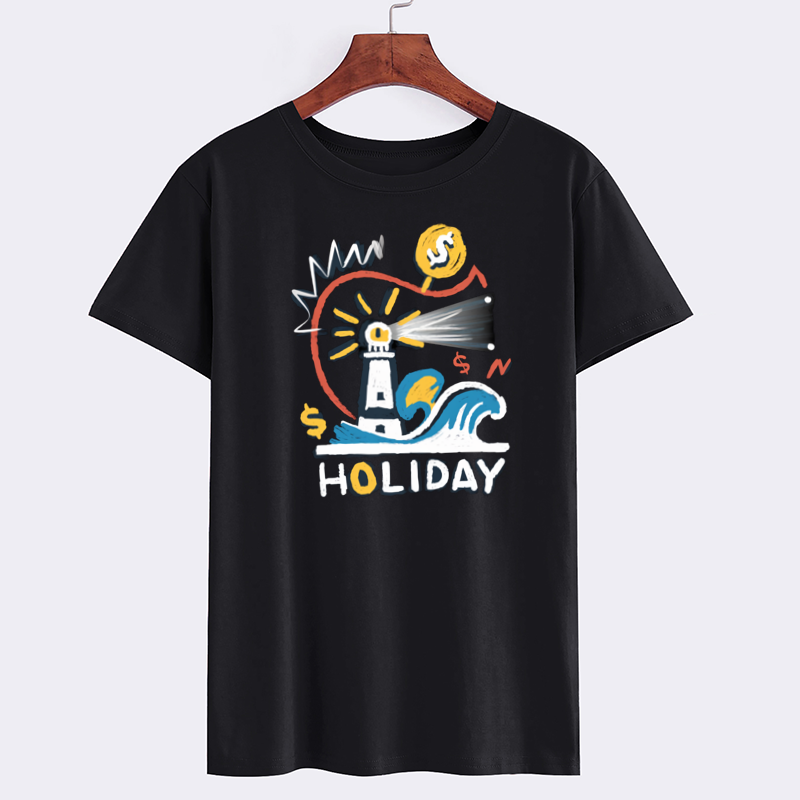 Lighthouse Graphic Holiday T-Shirt