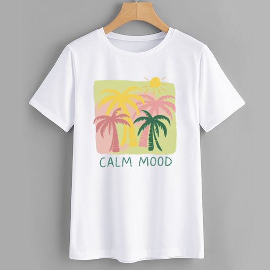 Calm Mood Palm Tree Graphic T-Shirt
