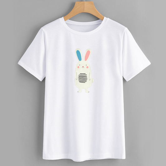 Cute Rabbit Graphic T-Shirt for Kids