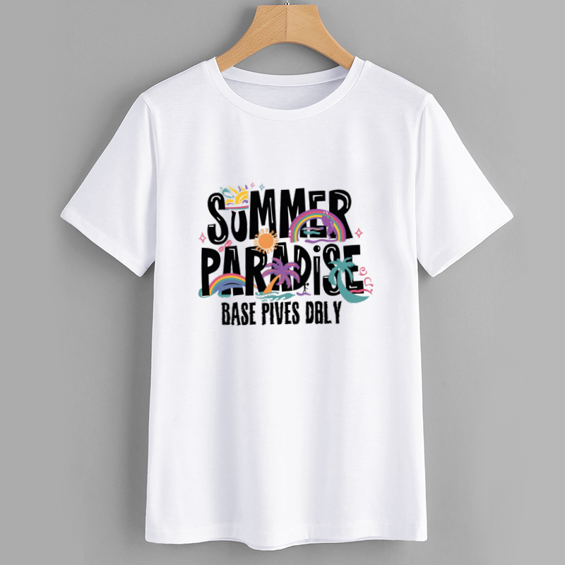 Sunshine Paradise Cotton Graphic T-Shirt