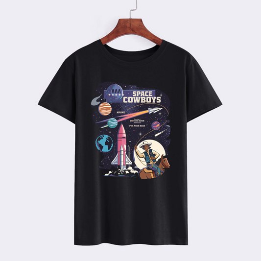 Space Cowboys Graphic T-Shirt - Unique Cosmic Design