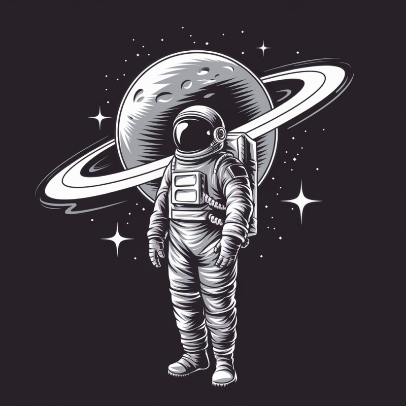 Cosmic Astronaut Graphic T-Shirt