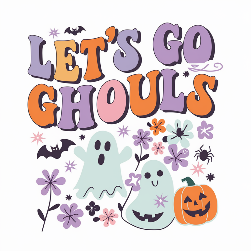 Let's Go Ghouls Halloween Graphic T-Shirt