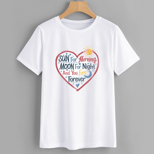 Sun and Moon Heart Graphic T-Shirt