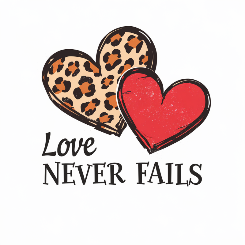 Leopard Heart Love Graphic T-Shirt