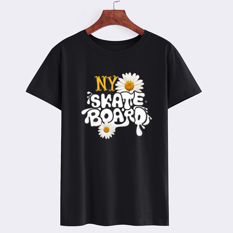 NY Floral Graphic Skateboard T-Shirt