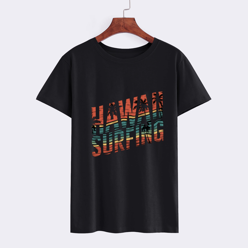 Hawaii Surfing Graphic T-Shirt