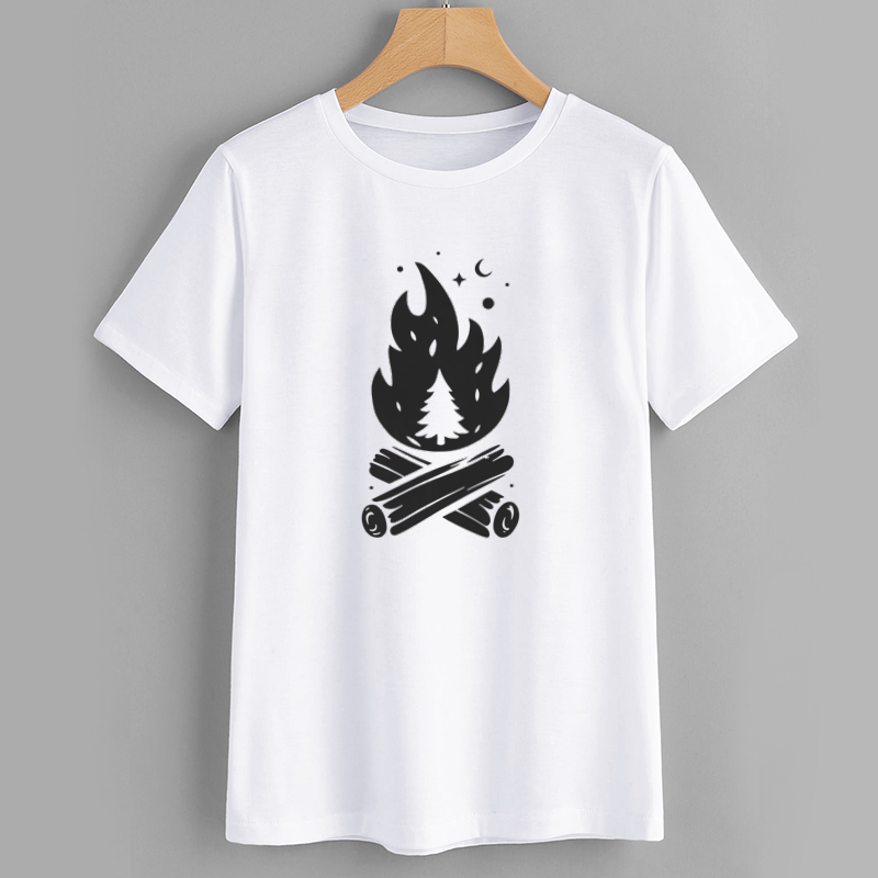 Campfire Graphic T-Shirt - Outdoor Adventure Tee