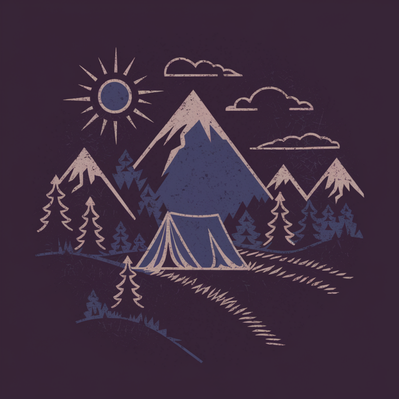 Mountain Adventure Graphic Tee - Black Outdoor T-Shirt